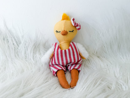 Poppy the Candy Stripe Linen Chicken