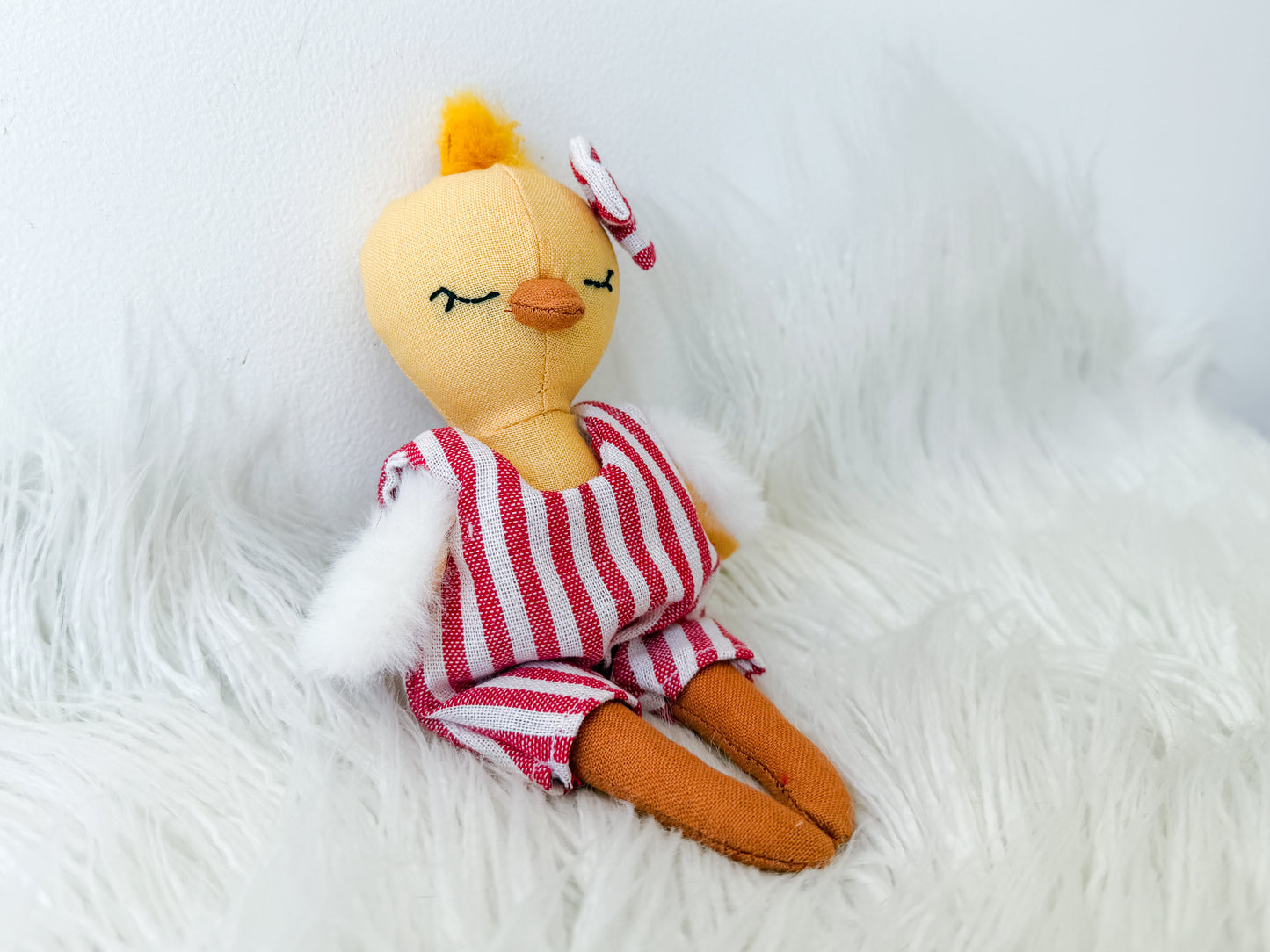 Poppy the Candy Stripe Linen Chicken