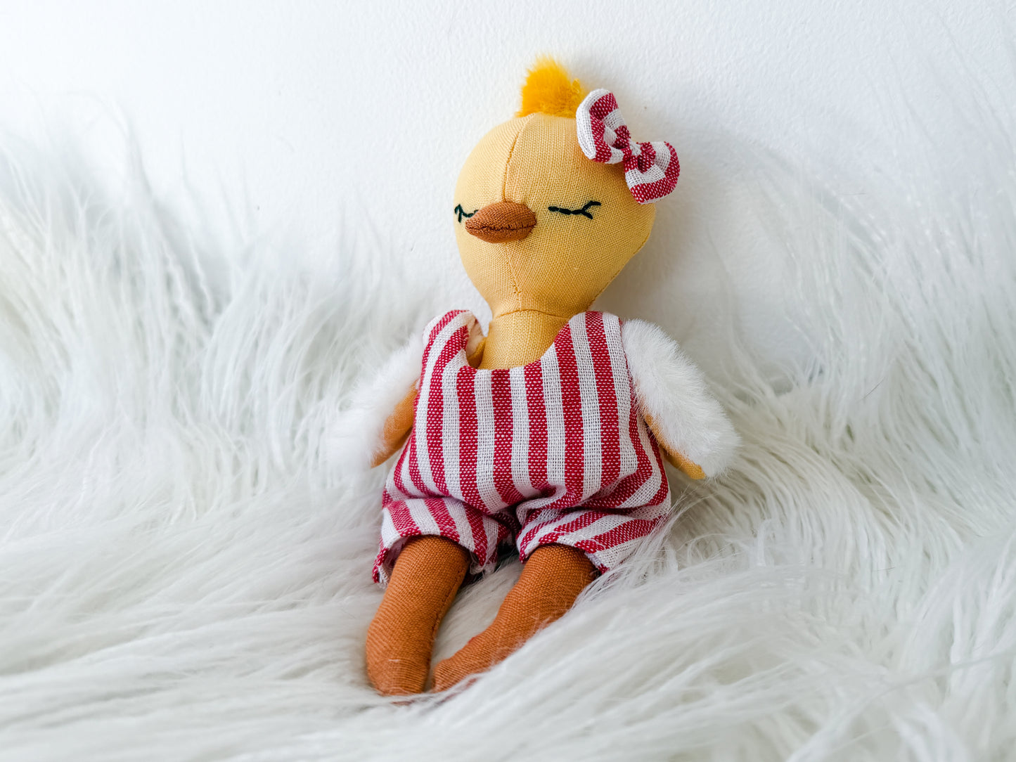 Poppy the Candy Stripe Linen Chicken