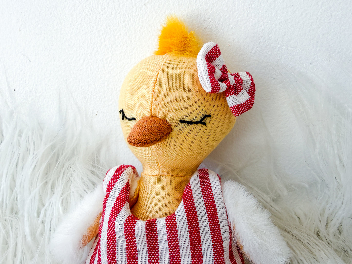 Poppy the Candy Stripe Linen Chicken
