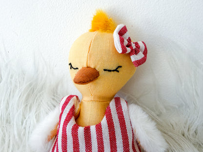 Poppy the Candy Stripe Linen Chicken