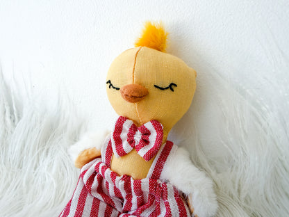 Archie the Candy Stripe Linen Chicken