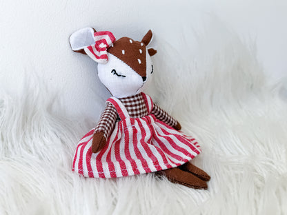 Daisy the Strawberry Stripe Linen Fawn