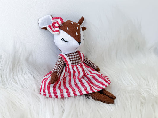 Daisy the Strawberry Stripe Linen Fawn