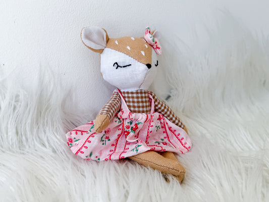 Rosie the Floral Linen Fawn