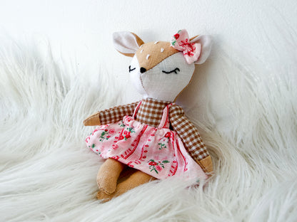 Rosie the Floral Linen Fawn