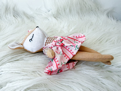 Rosie the Floral Linen Fawn