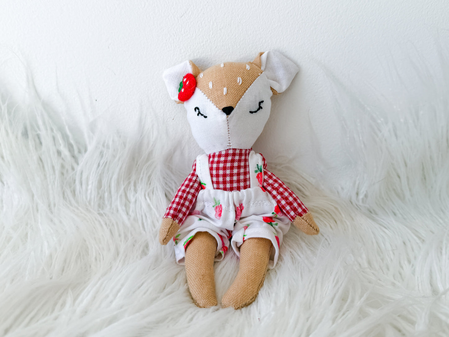 Berry the Strawberry Linen Fawn