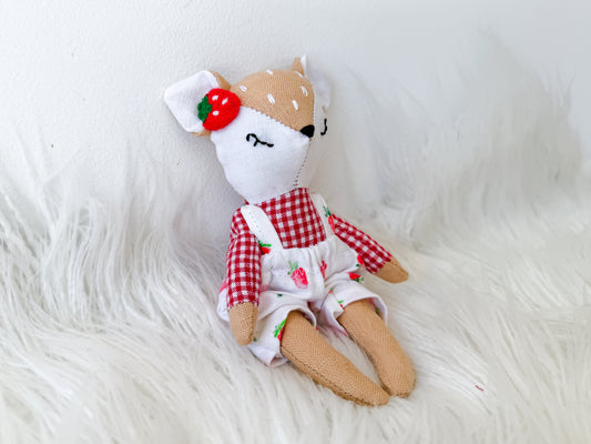 Berry the Strawberry Linen Fawn