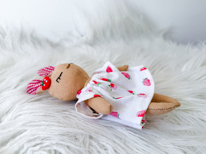 Pippa the Strawberry Linen Bunny