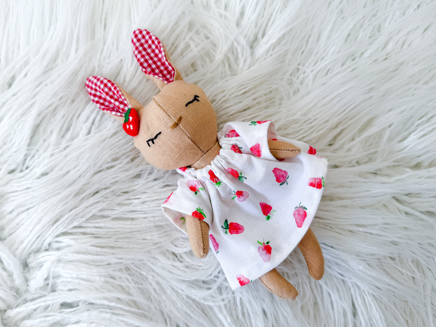 Pippa the Strawberry Linen Bunny