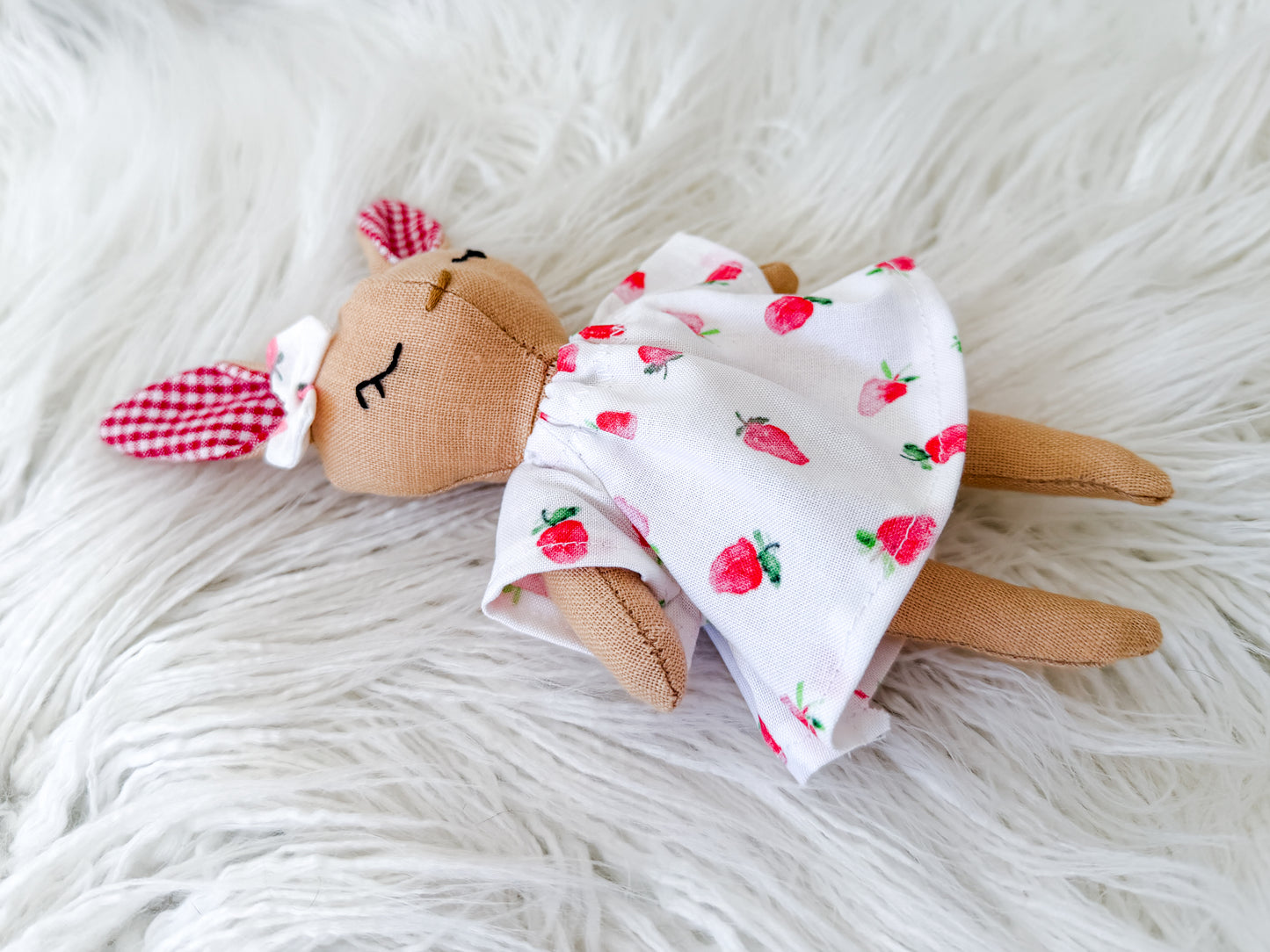 Lottie the Strawberry Linen Bunny