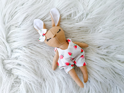 Nina the Strawberry Linen Bunny
