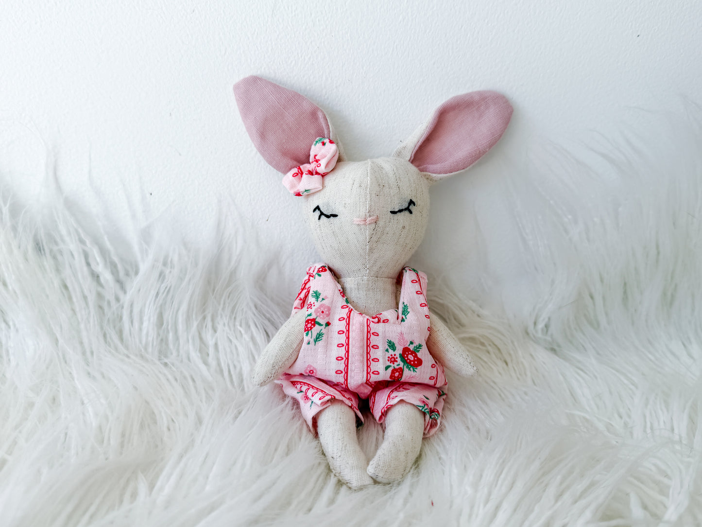 Clara the Floral Linen Bunny