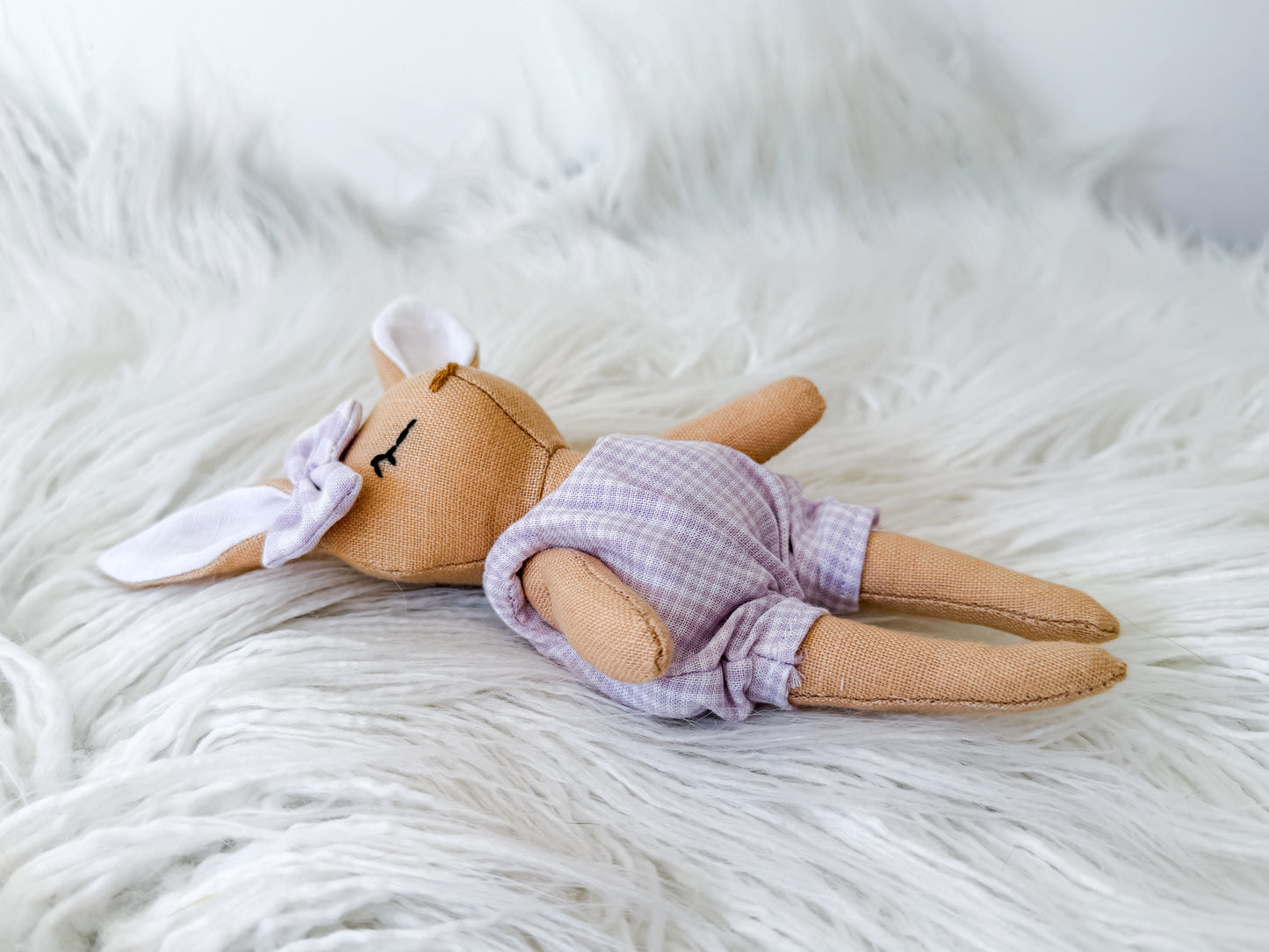 Violet the Gingham Linen Bunny