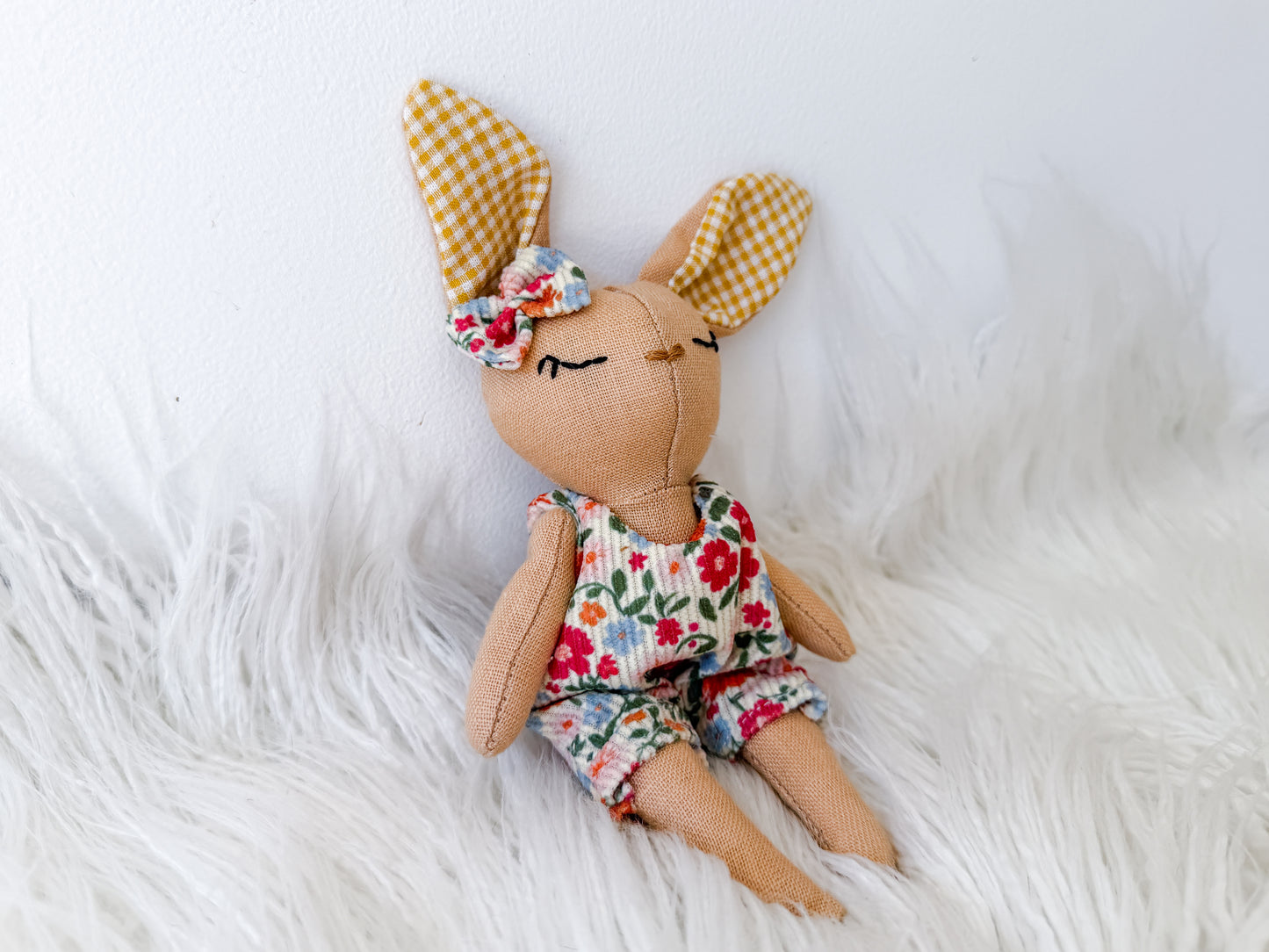 Honey the Floral Linen Bunny