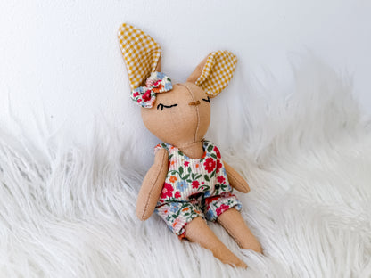 Honey the Floral Linen Bunny