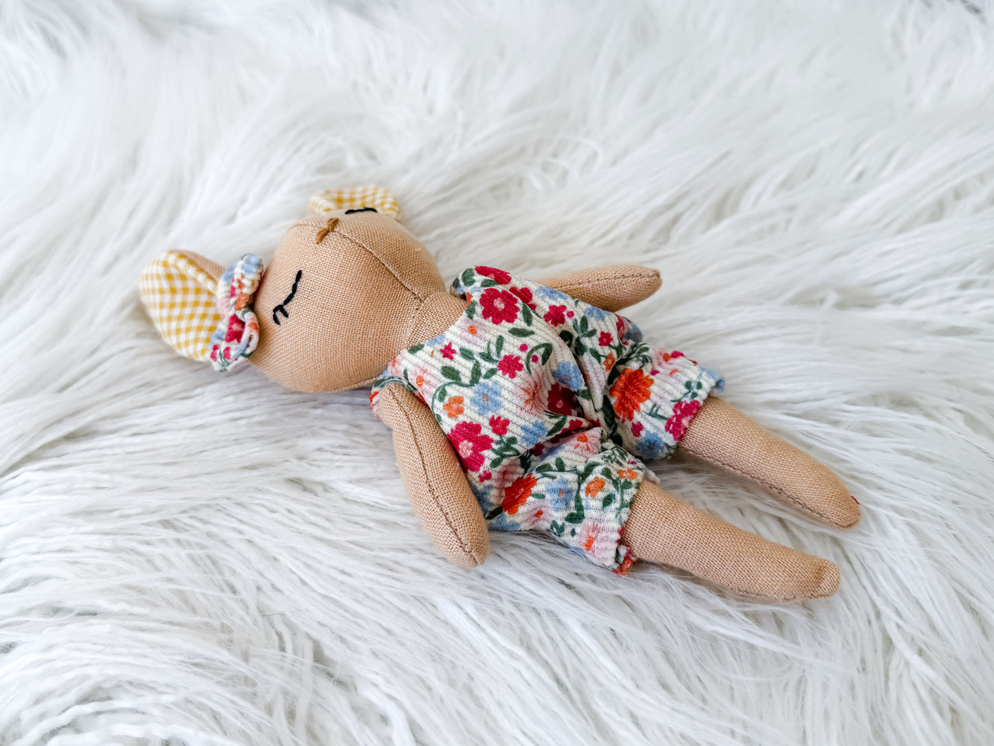 Honey the Floral Linen Bunny