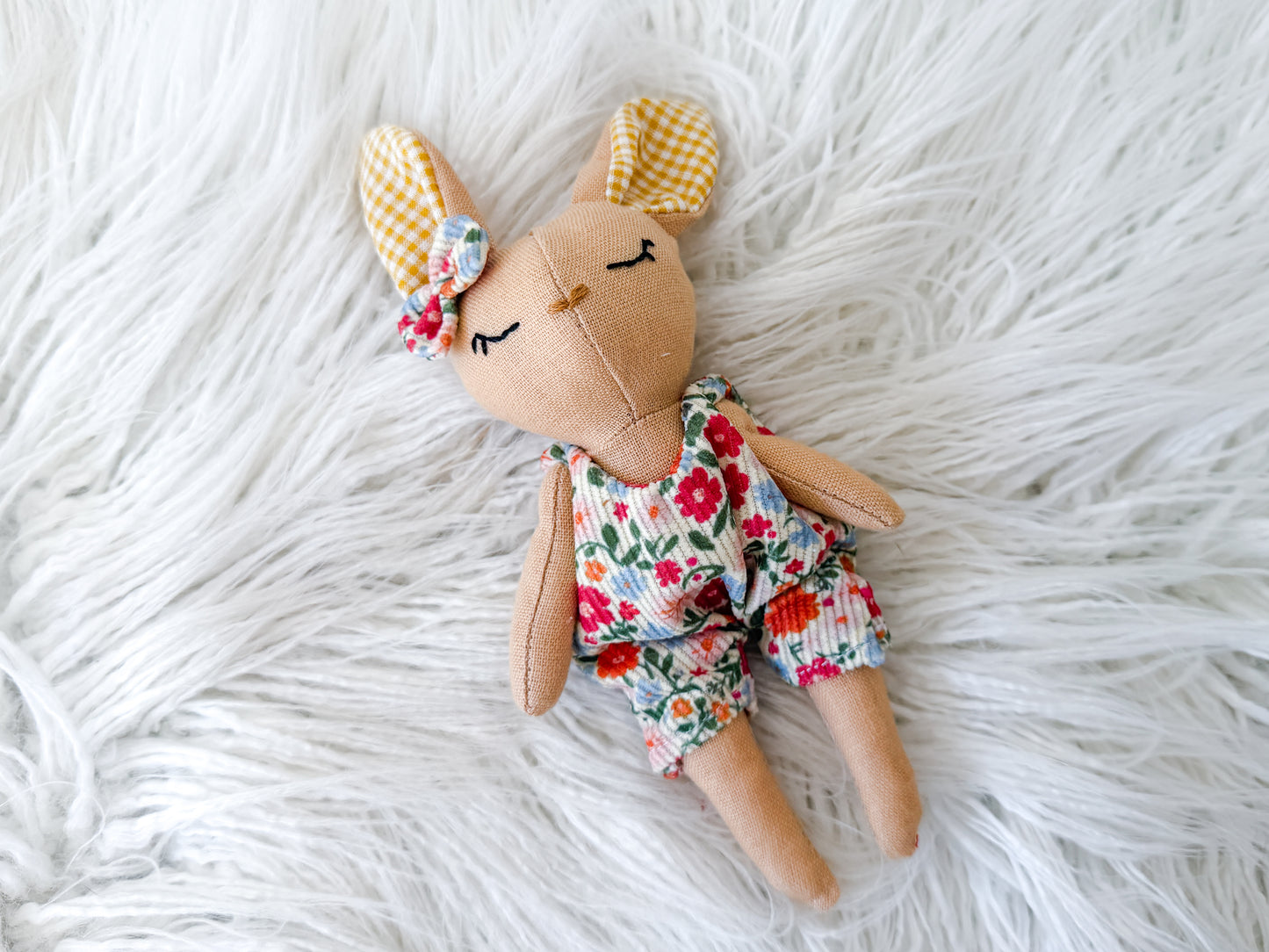 Honey the Floral Linen Bunny