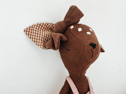 Linen Deer in Brown