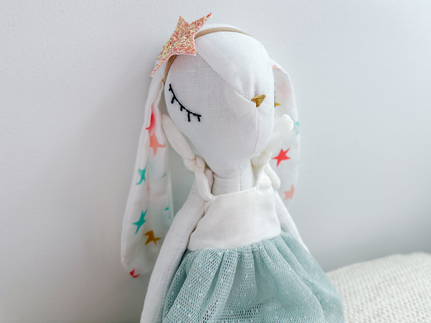 Linen Bunny in White