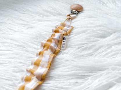 Frilly Dummy Clip in Mustard Gingham