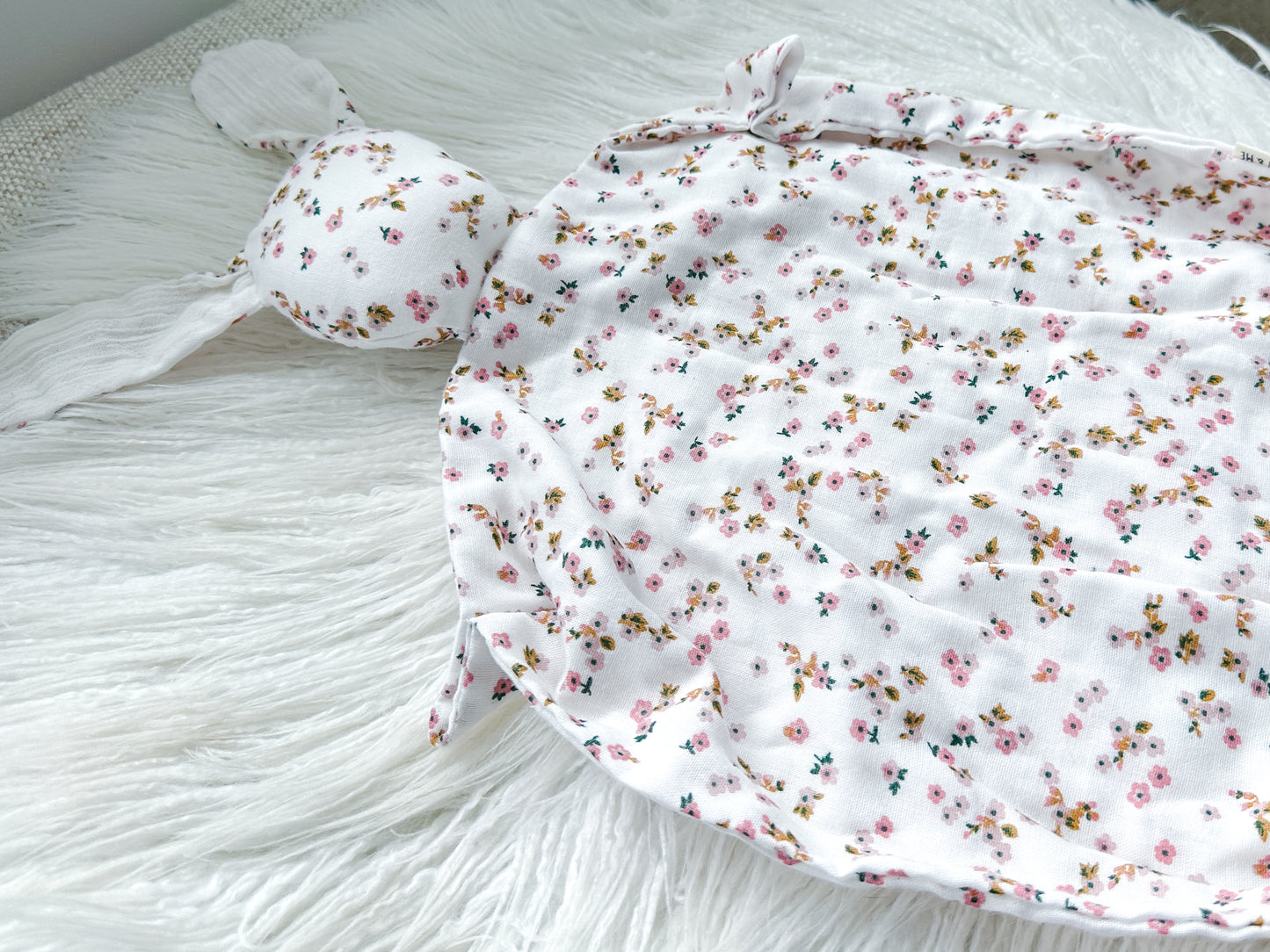 Bunny Snuggler in White Floral