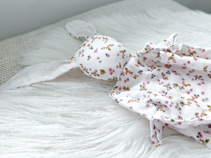 Bunny Snuggler in White Floral