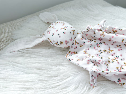 Bunny Snuggler in White Floral