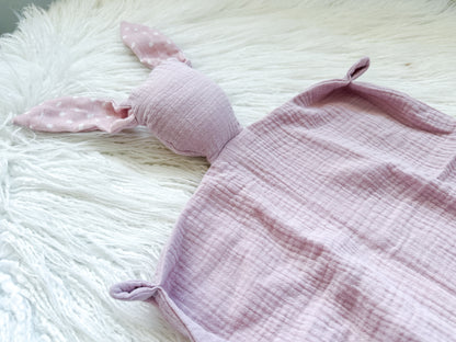 Bunny Snuggler in Pink Polka Dots