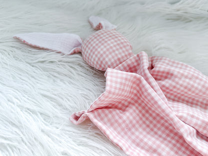 Bunny Snuggler in Pink Gingham