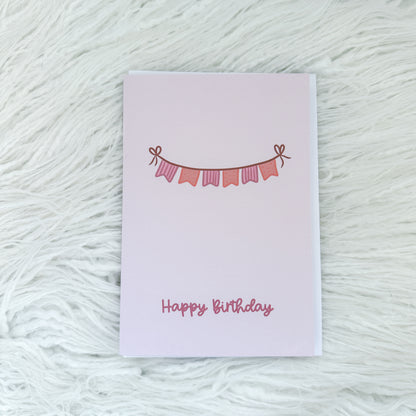 A6 Greeting Card - Happy Birthday - Bunting