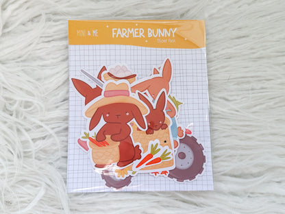 Sticker Pack - Farmer Bunny