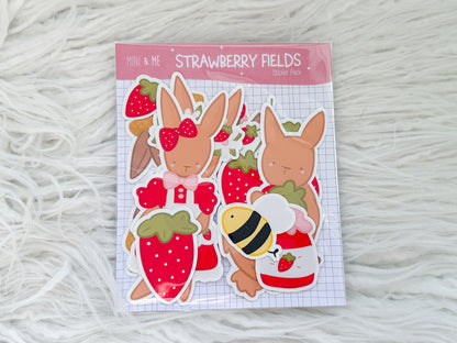 Sticker Pack - Strawberry Bunny