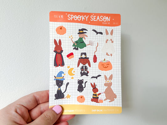 A6 Sticker Sheet - Halloween Bunny