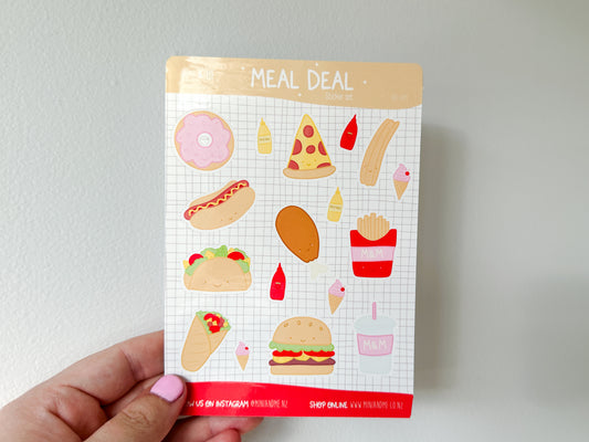 A6 Sticker Sheet - Cute Fast Food