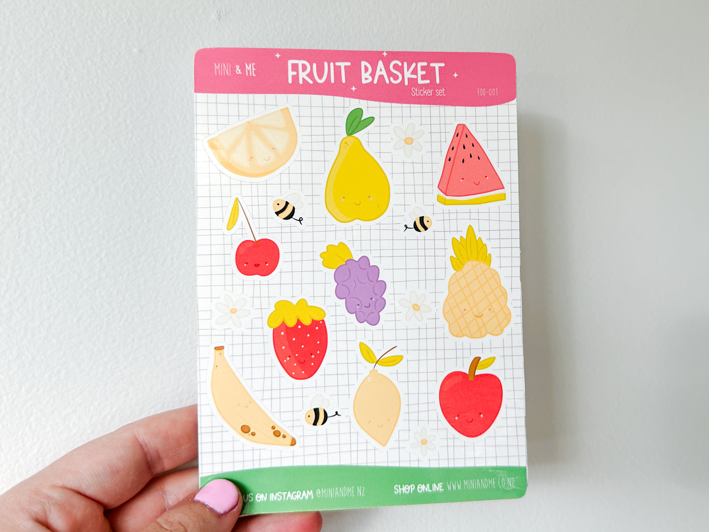 A6 Sticker Sheet - Happy Fruits