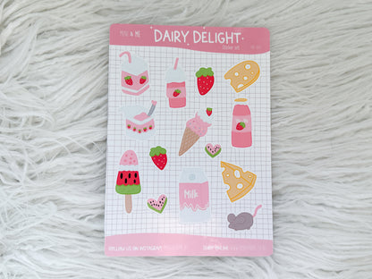 A6 Sticker Sheet - Dairy Products