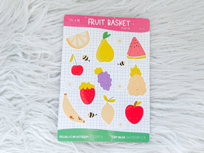 A6 Sticker Sheet - Happy Fruits