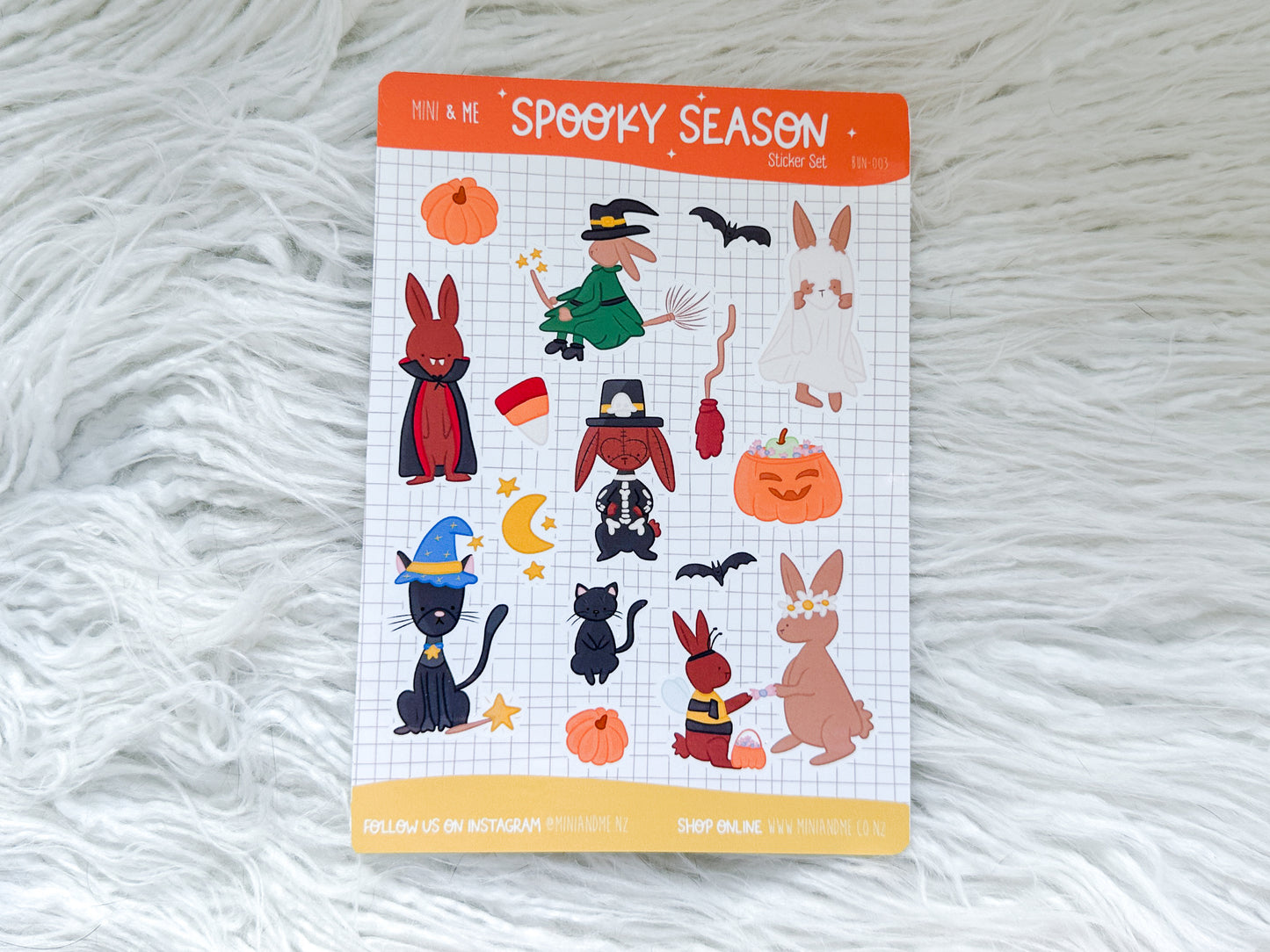 A6 Sticker Sheet - Halloween Bunny