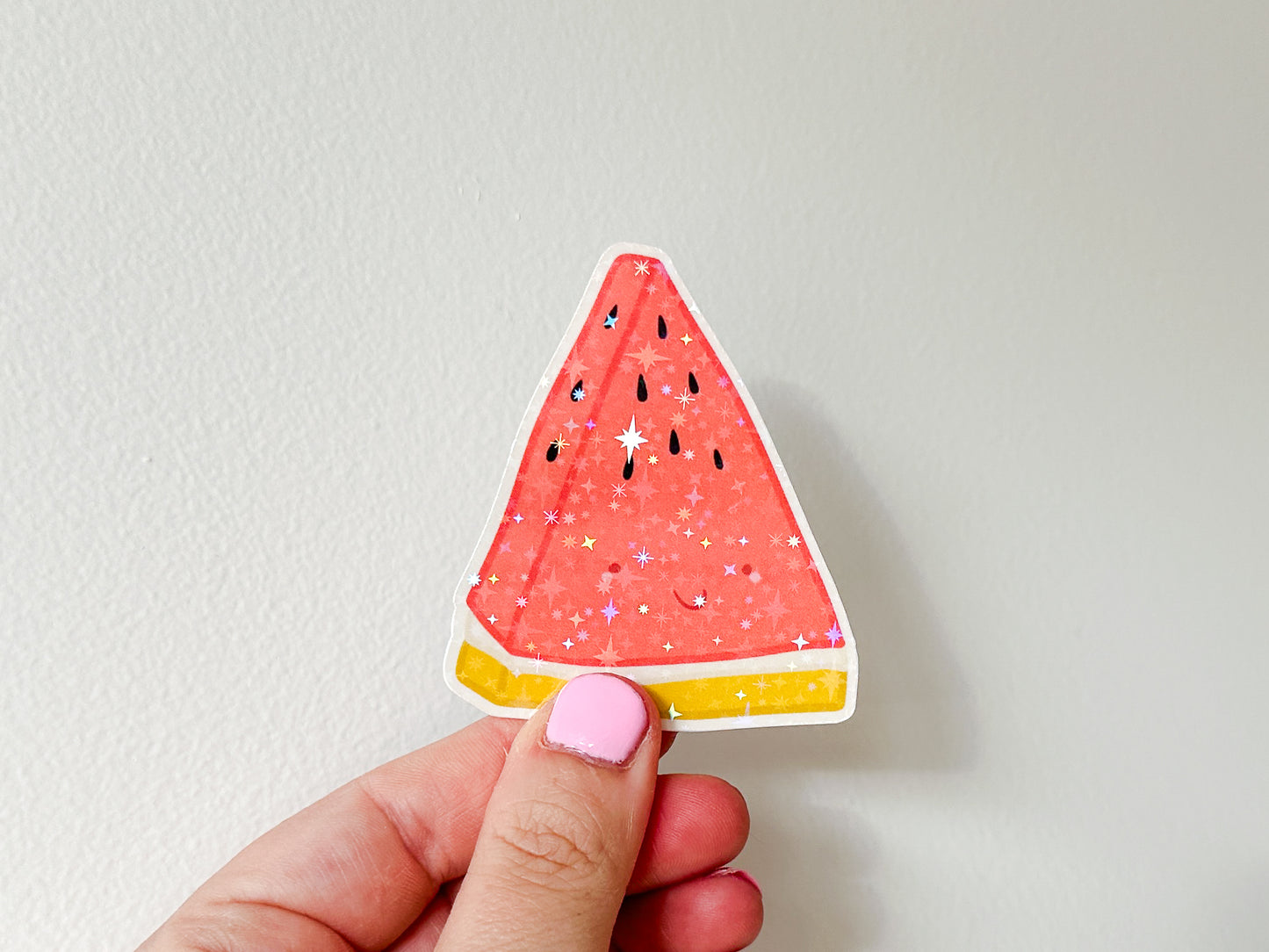 Die Cut Holographic Sticker - Watermelon