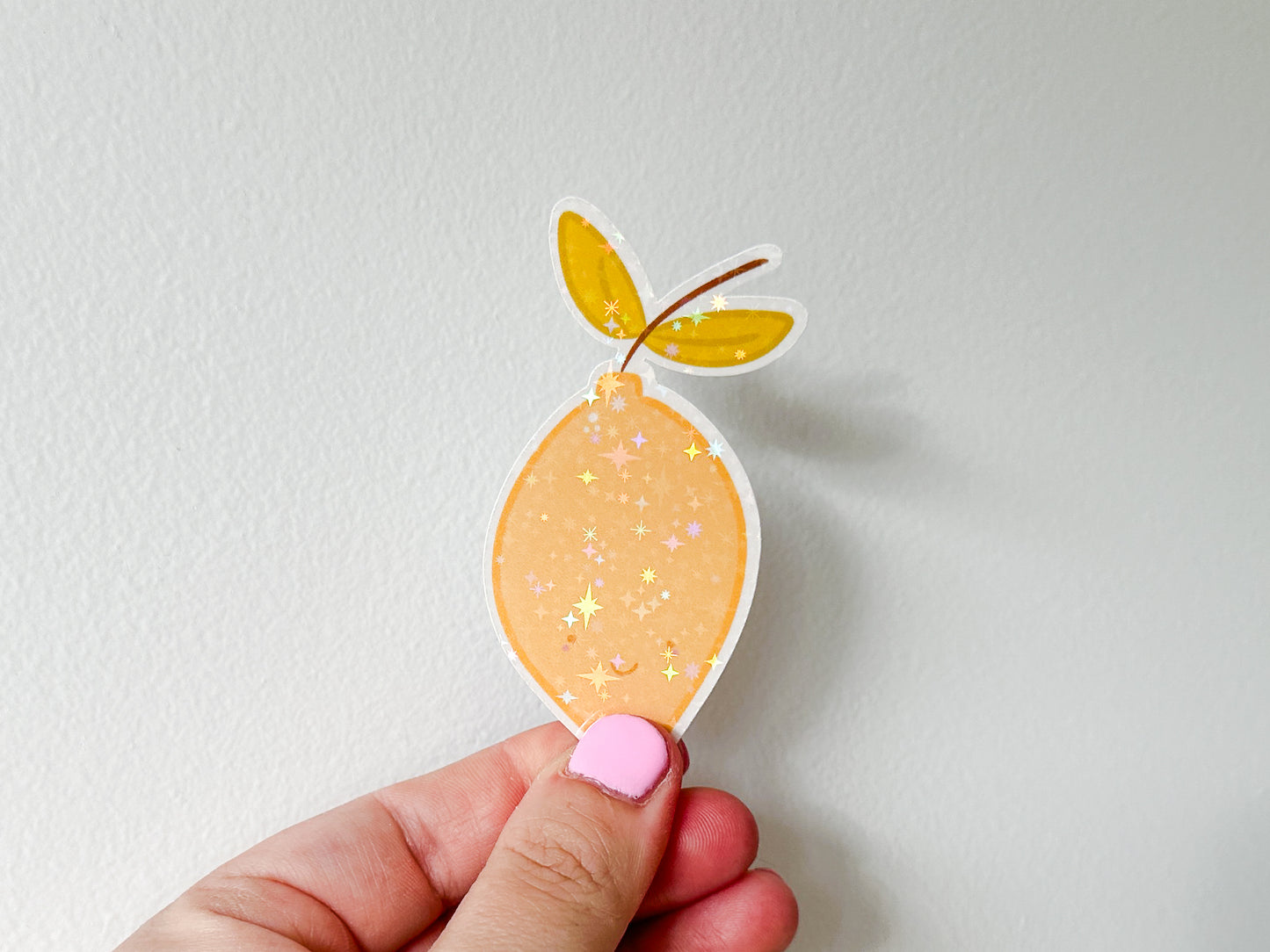 Die Cut Holographic Sticker - Lemon