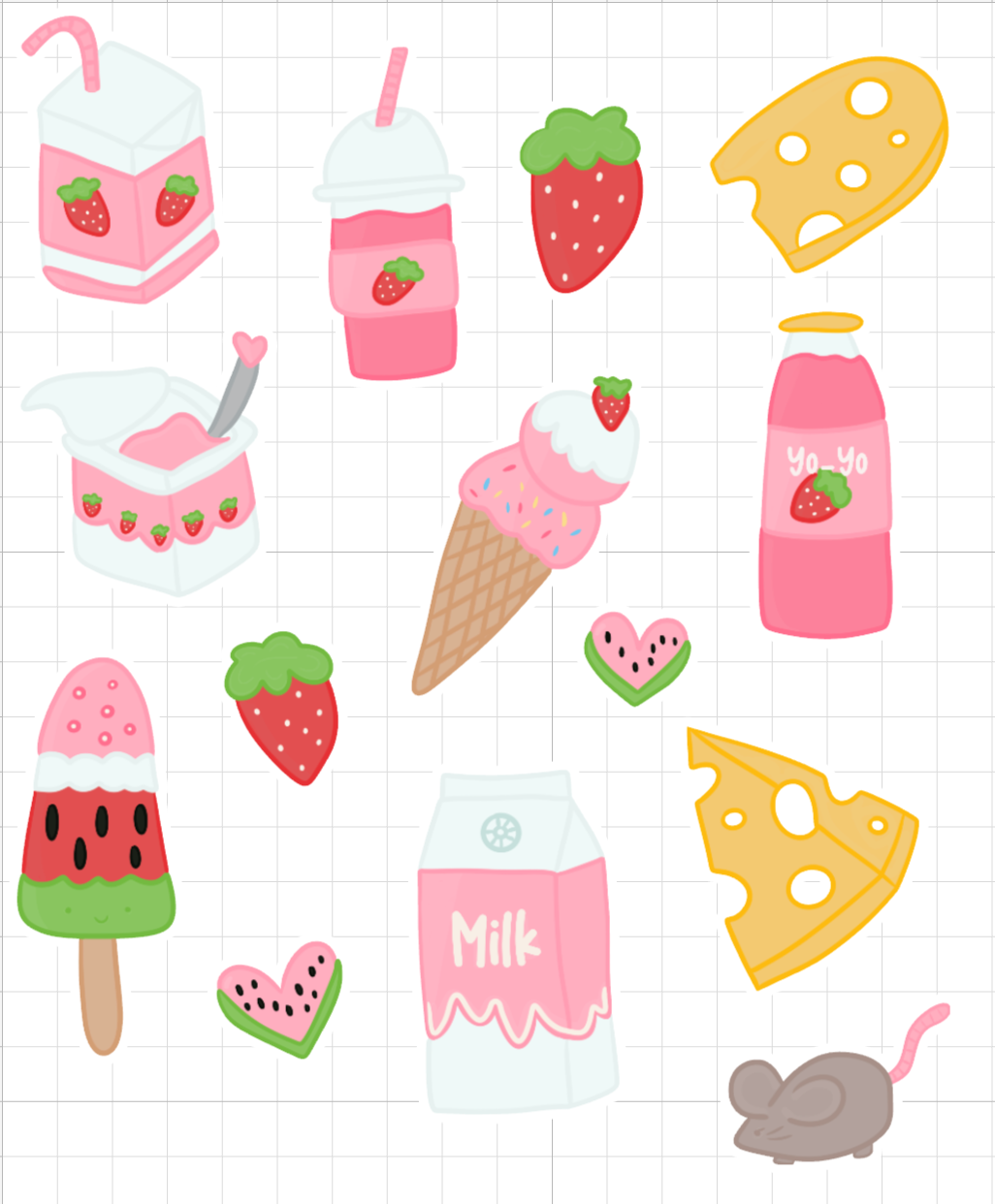 Sticker Pack - Dairy Products