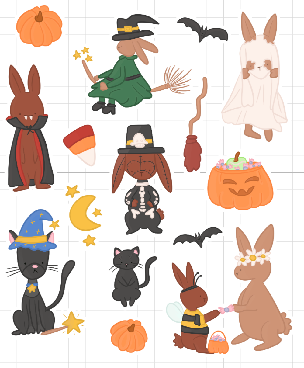 Sticker Pack - Halloween Bunny